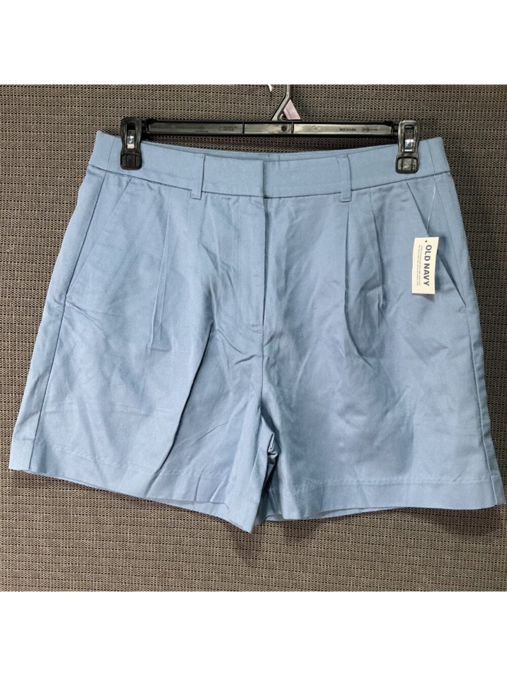 Old Navy Women's Size M Blue Extra High-Waisted 5" Taylor Trouser Shorts NWT